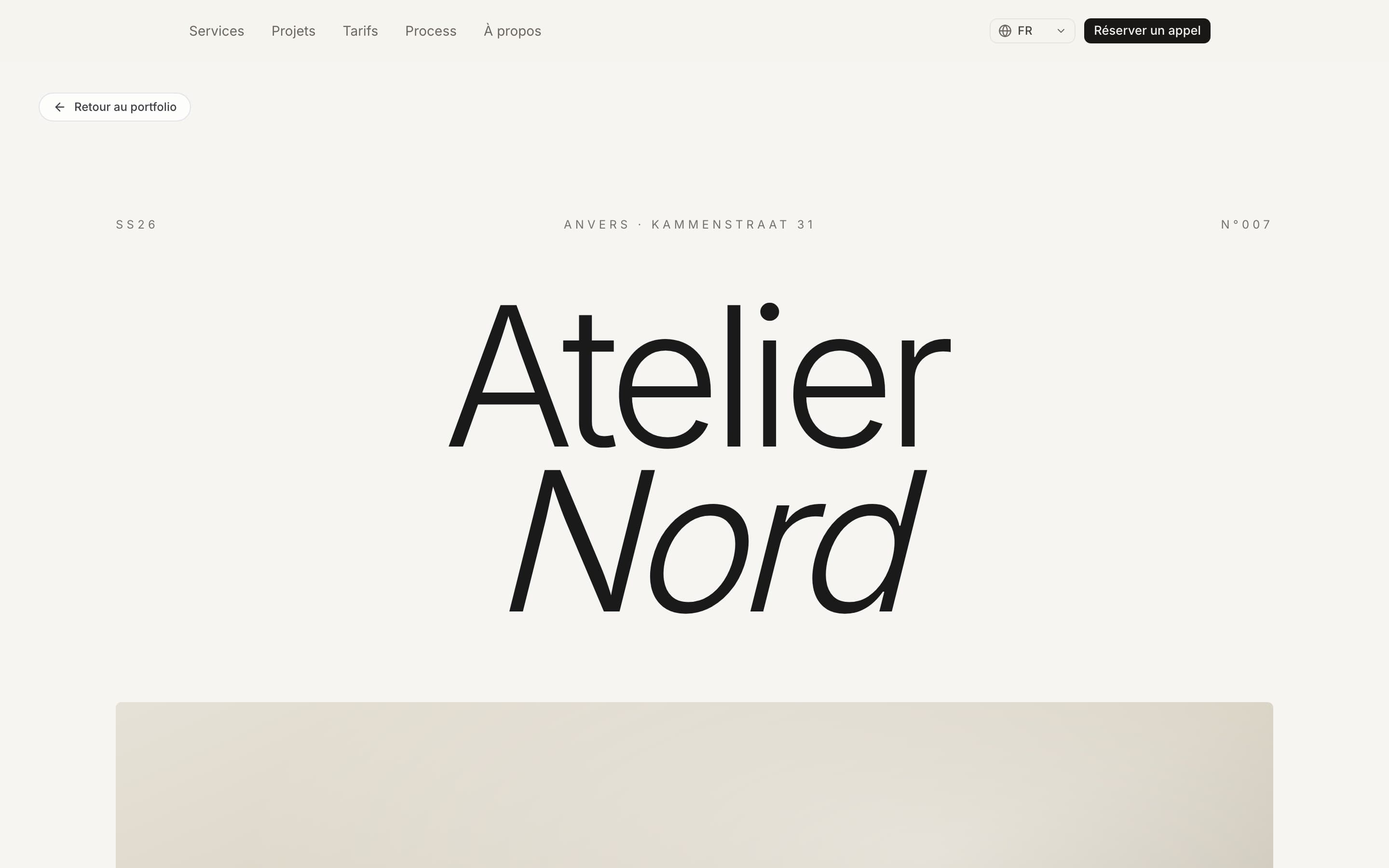 Aperçu du site Atelier Nord