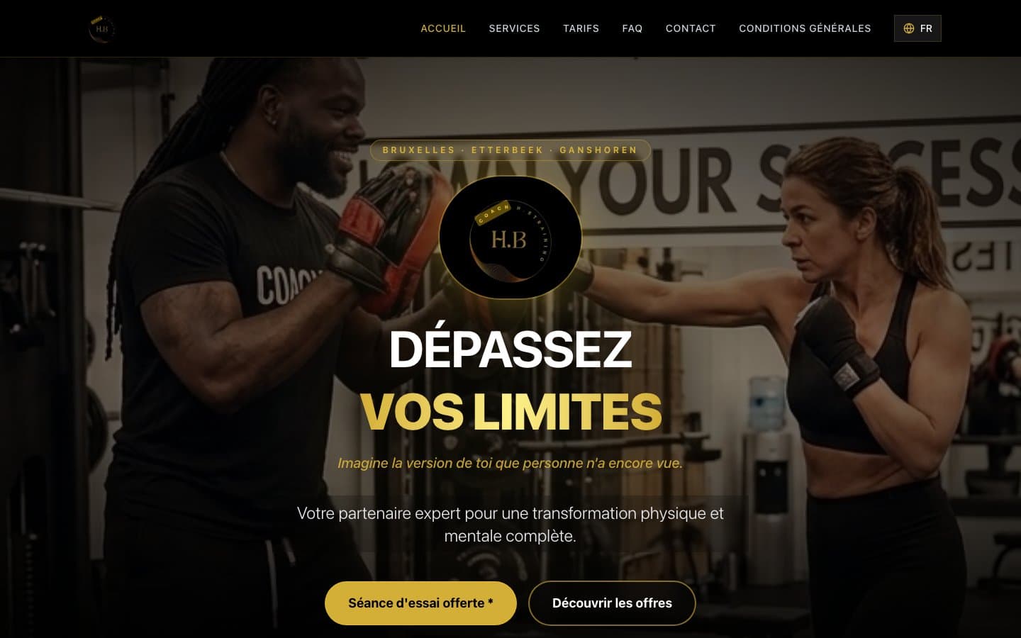 Aperçu du site HB Training