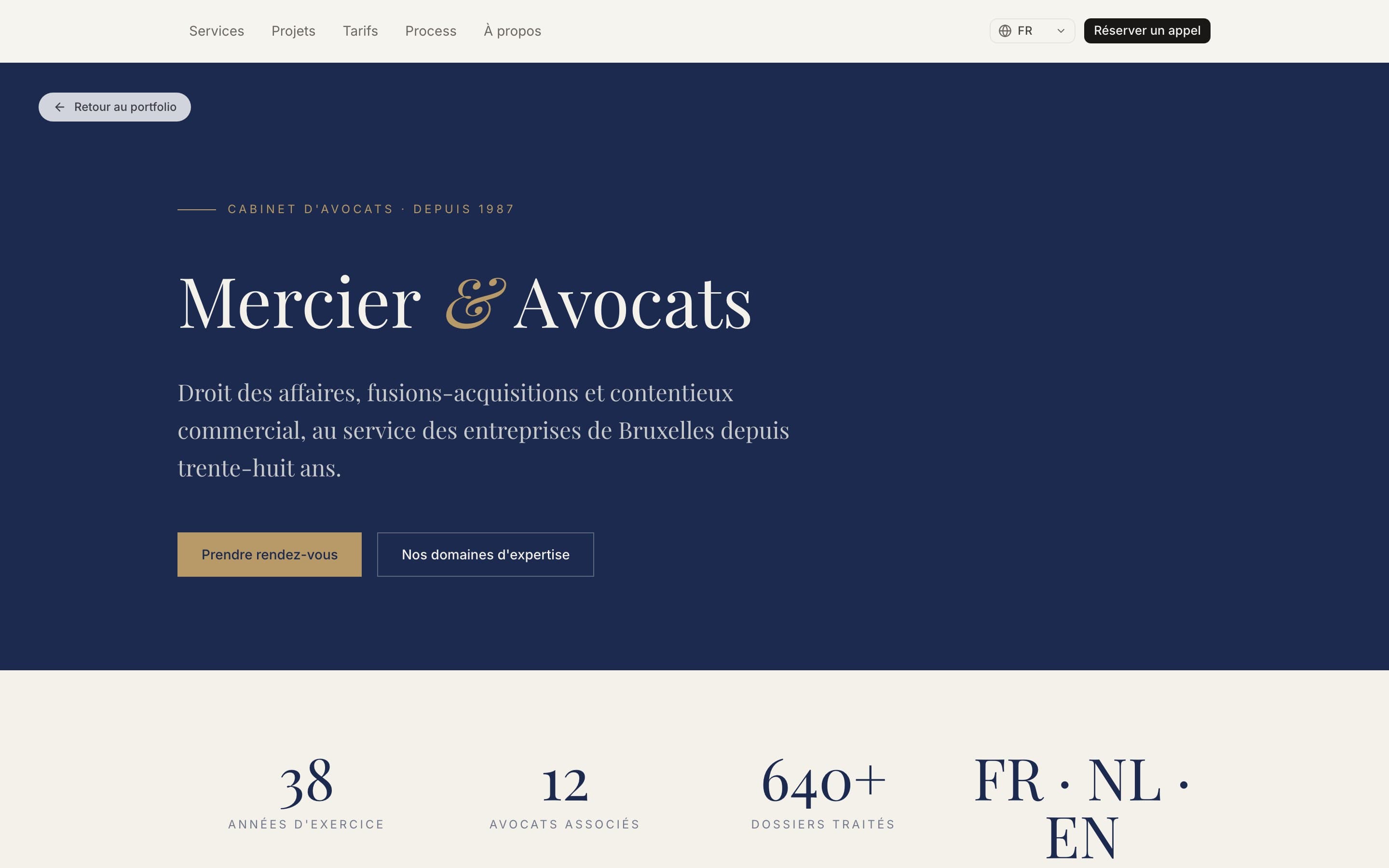 Aperçu du site Mercier & Avocats